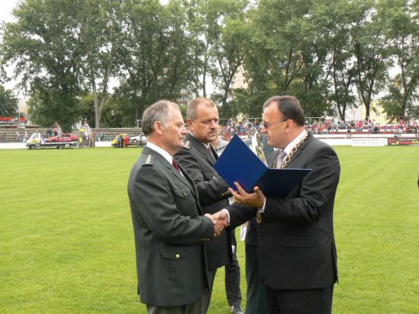 Odovzdávanie Pocty primátora mesta mjr. Pavlovi Dvorskému a kpt. Antonovi Kubričanovi Odovzdávanie Pocty primátora mesta mjr. Pavlovi Dvorskému a kpt. Antonovi Kubričanovi