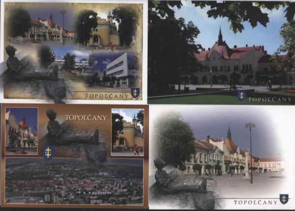 Pohľadnice Topoľčian / 4 druhy / Pohľadnice Topoľčian / 4 druhy /