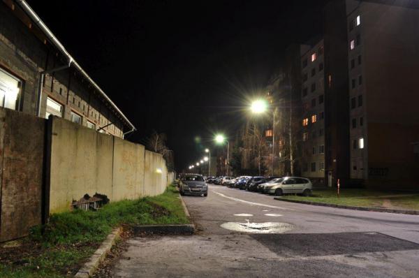 Verejné osvetelnie po realizácii - Ulica Palkovičo Verejné osvetelnie po realizácii - Ulica Palkovičo