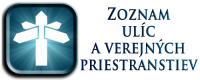 Zoznam ulíc a verejných priestranstiev - Položka bude otvorená v novom okne